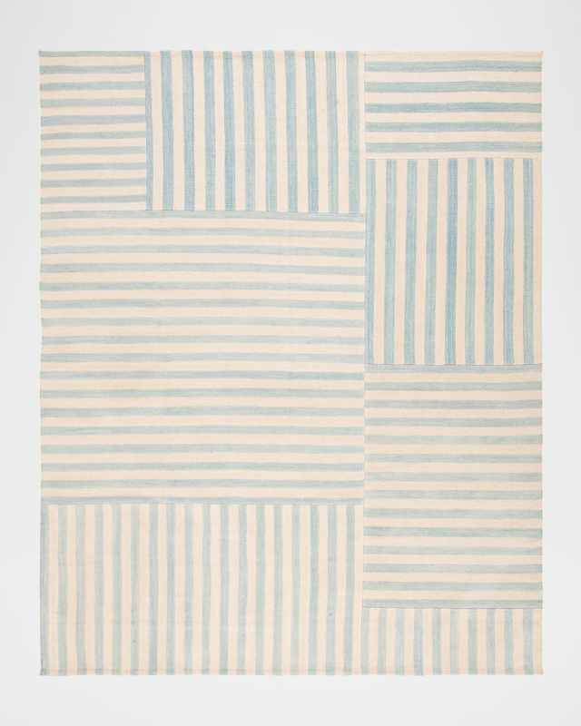 Celeste Stripe Patch Hand-Woven Rug, 8' x 10'